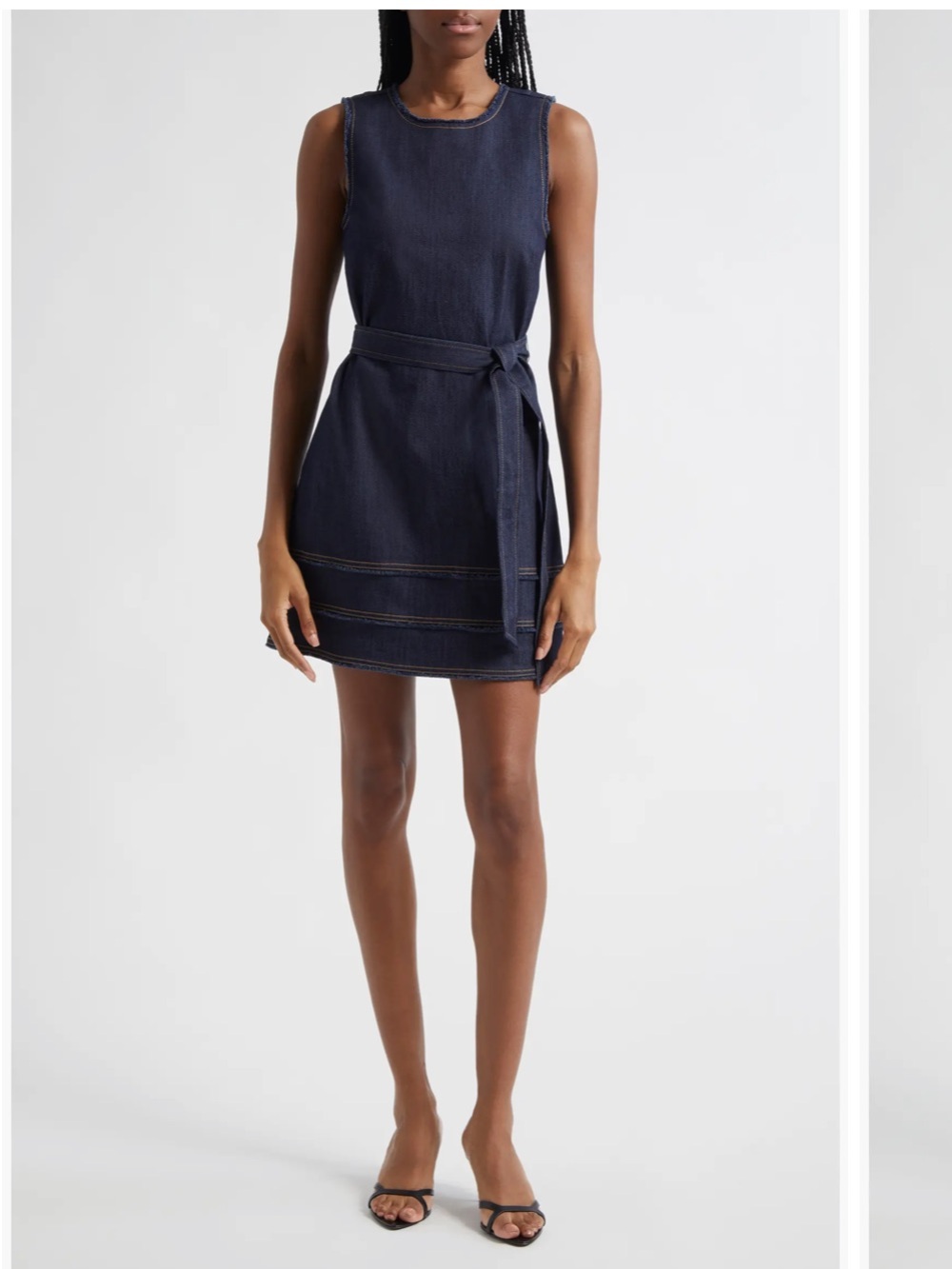 Cinq à Sept Mindie Sleeveless Denim Minidress - Picture 2 of 5
